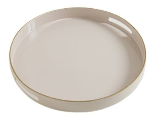 Bandeja Pp Redonda Wheat C/borde Dorado 38 X 2 Cm (503042) 0