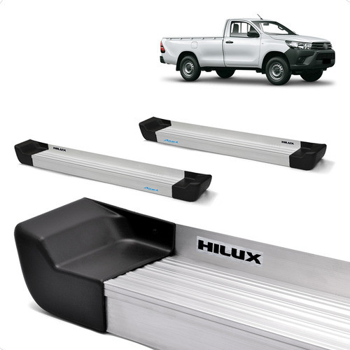 Par Plataforma Aluminio Natural Hilux Cabine Simples 2023 0