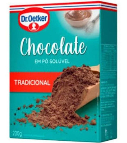Chocolate Em Pó Solúvel Tradicional Dr.oetker 200gr- Kit C/3 0