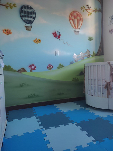 12 Tapete Placa Eva Tatame Infantil 50 X 50 X 1cm Com Borda 1