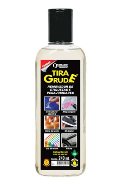 Tira Grude Removedor De Etiqueta/pegajosidade 240ml Quimatic 0