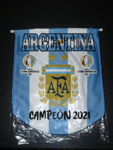 Banderin Paño 36cm Argentina Campeon Copa America 2021 0