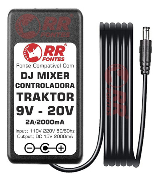 Fonte 9v-20v Para Dj Mixer Traktor Kontrol S5 S8 D2 S4 S2 Z1 1
