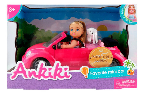Muñeca Anlily Con Auto Y Mascota 0