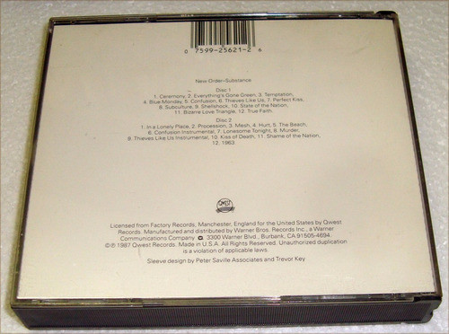 New Order Substance 1987 Doble Cd Importado / Kktus 1