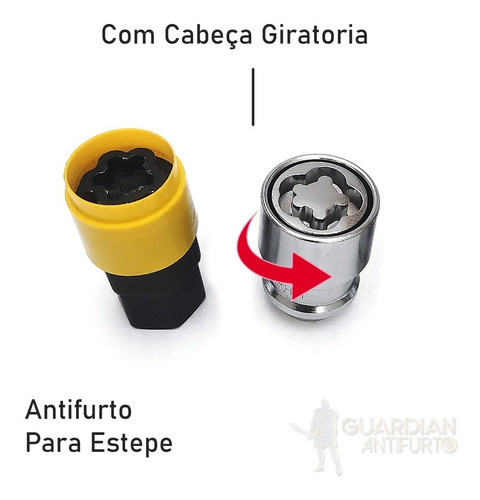 Trava Parafuso Antifurto De Estepe Pick Up Hilux Sw4 Todos 1