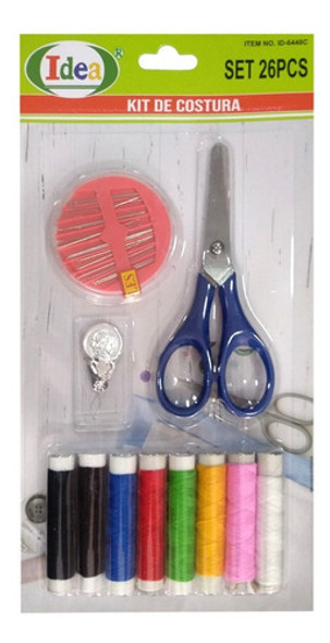Kit De Costura Com 26 Pcs Kit C Agulhas Tesoura Linhas 0
