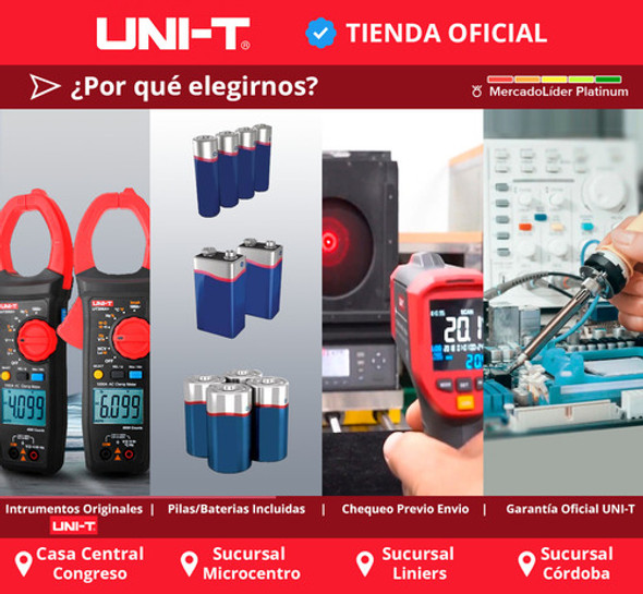 Uni-t Combo Pinza Ut201+ Plus Ec Y Tester Ut33d Plus Ec 1