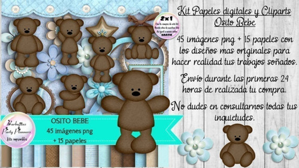 Papeles Fondos Y Cliparts Imagenes Png Osito Oso Bebe 1