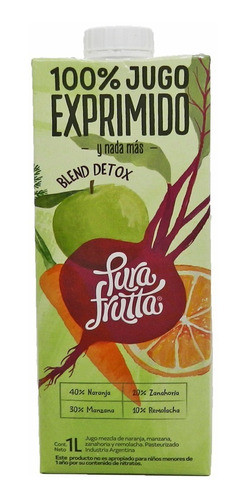Jugo Blend Detox X 1 Lt - Pura Frutta 0