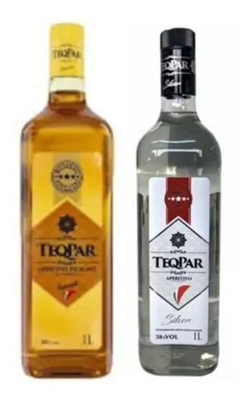 Tequila Aperitivo Teqpar Se Agave Silver E Gold 1l - 2 Uni 0