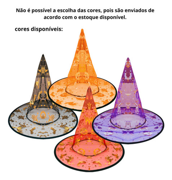 Kit Fantasia Bruxa Vassoura Chapéu Festa Halloween 1 Kit Fantasia Bruxa Vassoura Chapéu Festa Halloween 1