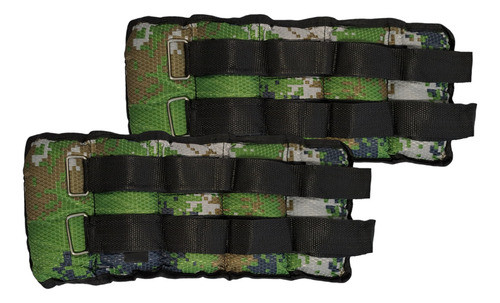 Tobillera Peso 2 Kg Pesa Tobillo X Par Camuflados Calidad 1