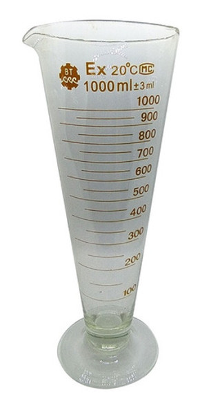 Medida Conica Graduada De Vidrio 1000ml 1 Medida Conica Graduada De Vidrio 1000ml 1