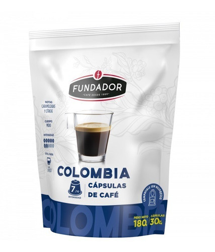 Cápsulas Café Fundador Colombia Comp. Nespresso® X 30 Uni 0