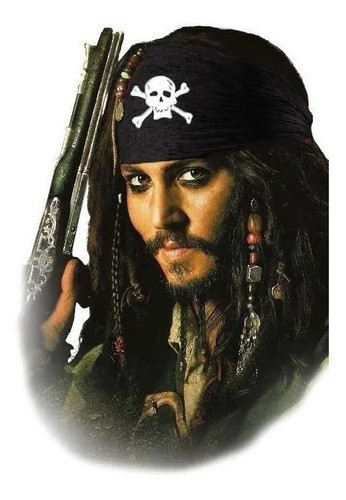 Peluca De Pirata Jack Sparrow Cotillón Disfraz. 1