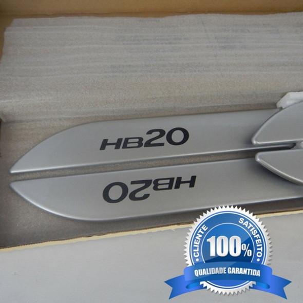 Jogo Friso Porta Lateral Hyundai Hb20 Prata Metal 2019 0