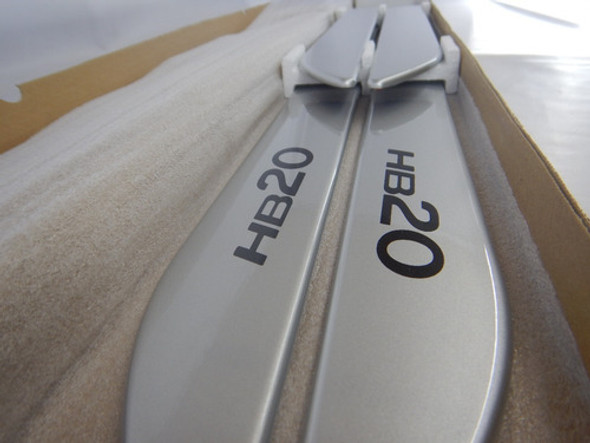 Jogo Friso Porta Lateral Hyundai Hb20 Prata Metal 2019 1