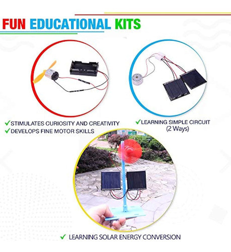 Kits Stem De Motor Eléctrico Y Energía Solar 4 En 1, Proyect 1