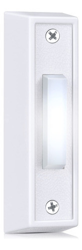Botón De Timbre Iluminado Blanco Con Cable Ews 0