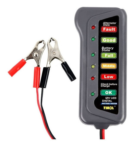 Tester Probador Bateria Alternador 12v Auto Moto Cuatri Utv 0