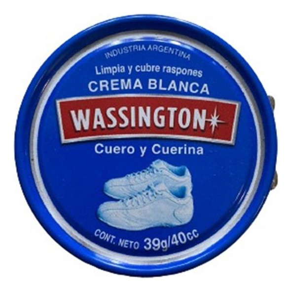 Crema Blanca Limpia Y Cubre Para Cuero Y Cuerina Wassington 0
