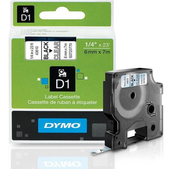 Cinta Rotulado D1 Dymo 1978366 Labelpoint 6mm Negro/transpa 0