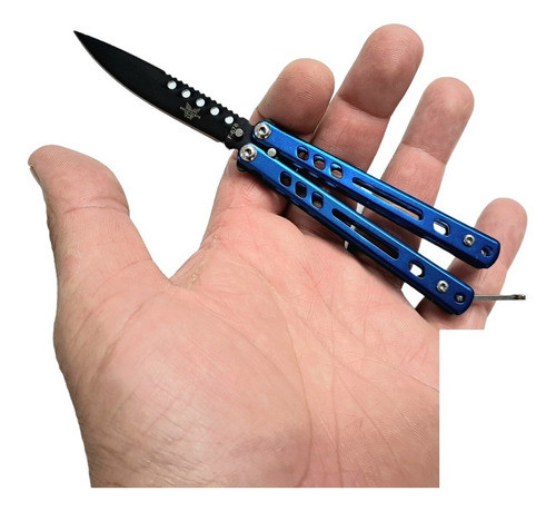 Sevillana Navaja Mariposa Mini 16 Cm Azulada 0