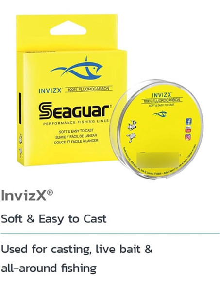 Seaguar Invizx Fluorocarbon 200 Yds. - 4 Lb. Prueba 1 Seaguar Invizx Fluorocarbon 200 Yds. - 4 Lb. Prueba 1