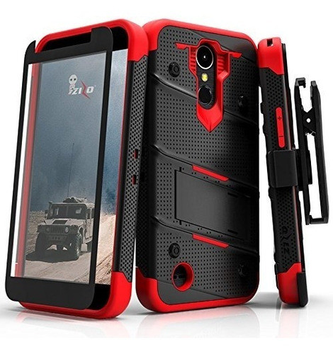Estuche LG K20 Plus, Zizo [serie Bolt] Con [protector De Pan 0