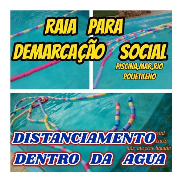 Distanciamento Social Na Piscina Praia Kit C/25mts De Raia 1