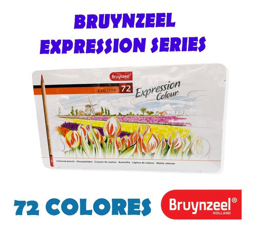 Lápices Bruynzeel Expression Series Lata X 72 Colores 0