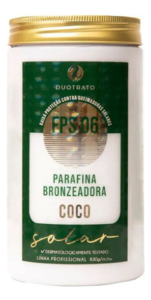 Parafina Bronzeadora Coco Fps 6 Duotrato  830g 0