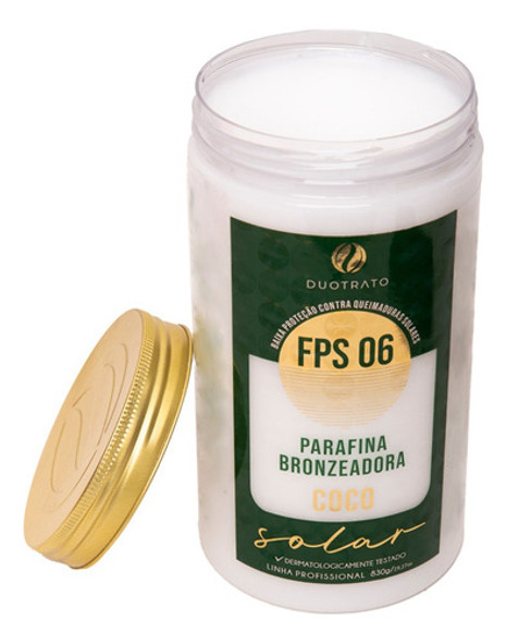 Parafina Bronzeadora Coco Fps 6 Duotrato  830g 1