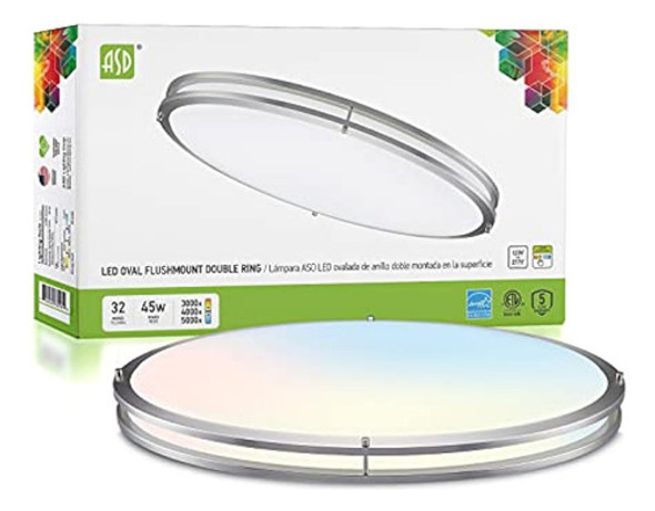 Asd Lámpara De Techo Led Ovalada De 32 Pulgadas Con Montaje 0