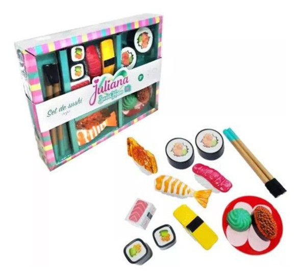 Juliana Set Sushi Con Velcro Comida Juguete Completa 19 Pzs 1