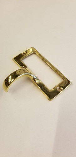 Tirador Con Tarjetero Para Mueble En Bronce Pulido 1