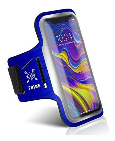 Brazalete Tribe Running  Porta Celular - Talle M Azul 0