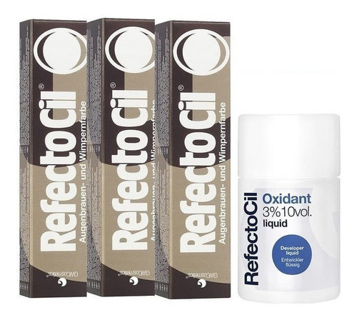 Kit Refectocil 3 Tinta + 1 Oxidante Cor A Escolher 0