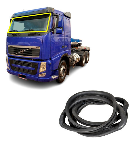 Borracha Parabrisa Caminhao Volvo Fh/nh/fm 2004 Em Diante 0