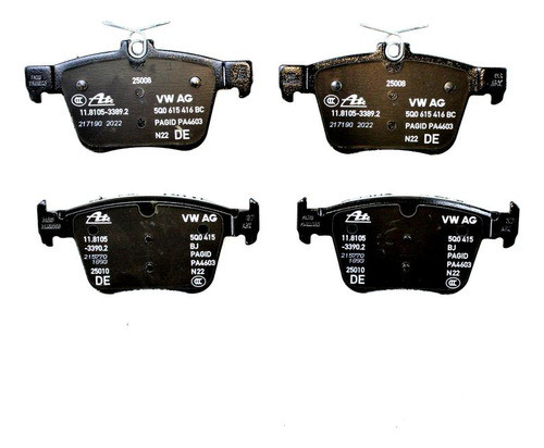 Pastilhas De Freio - Traseiras Volkswagen Golf Mk7 2014 A 20 1