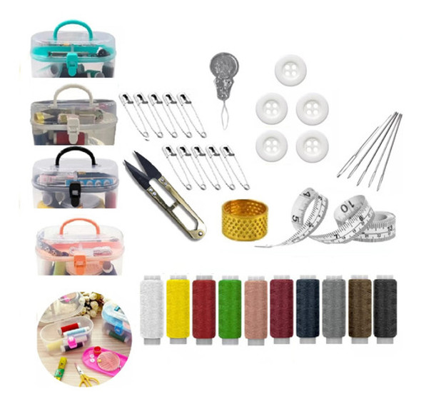 4 Kits Costura Linhas E Agulhas 34 Peças Cada Para Viagem 0 4 Kits Costura Linhas E Agulhas 34 Peças Cada Para Viagem 0