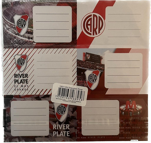 Etiquetas Mooving Escolares Autoadhesivas River Plate 6u Rp 0