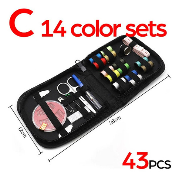 Kit De Costura Rápido Viagem Estojo Linhas Agulhas Alfinetes 1