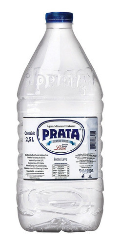Prata Água Mineral Sem Gás Prata 2,5 Litros 3un 1