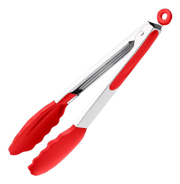 Pegador Pinça De Silicone Cabo Inox Utensílios Cozinha 0