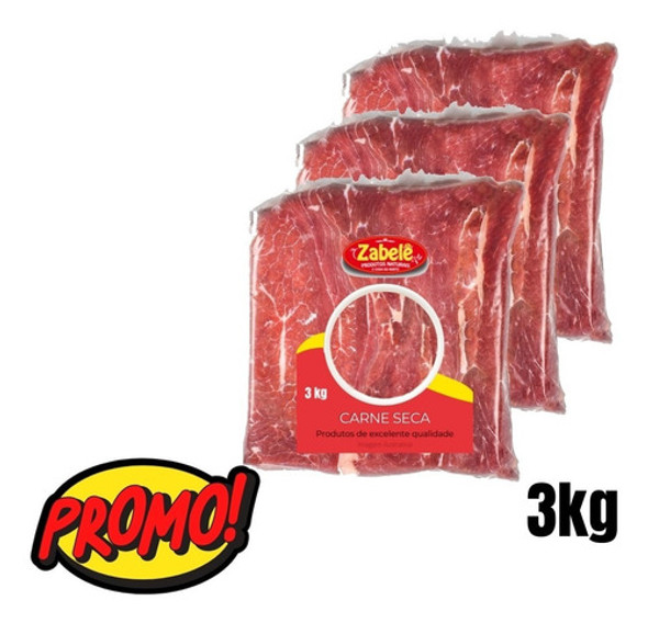 Embalagem 3kg Novo Carne Seca Peça Oferta Única 0