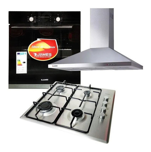 Combo James Anafe Super Gas + Horno + Campana 0