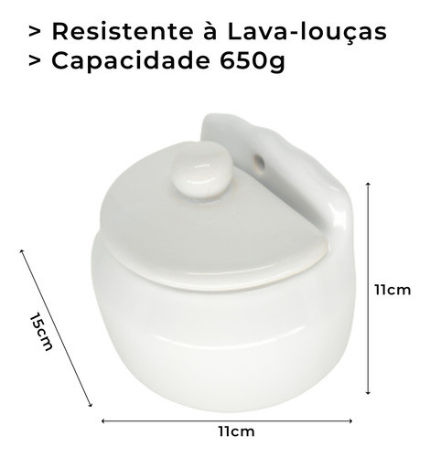 Saleiro Com Tampa Cerâmica Bancada Parede Porta Sal De Louça 1