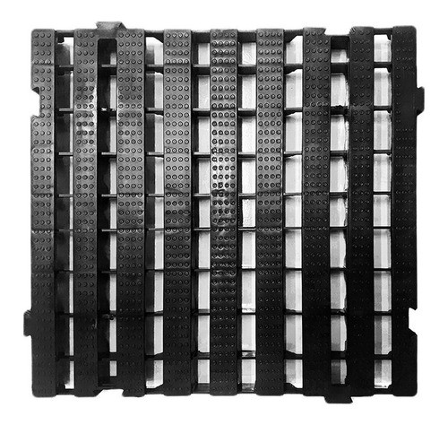 Kit C/ 2 Pçs Pallet Estrado Plástico 4,5x50x50 Cm Cor Preto 1